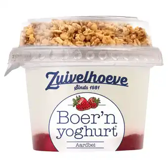 PLUS Zuivelhoeve Boer'n Yoghurt muesli aardbei aanbieding