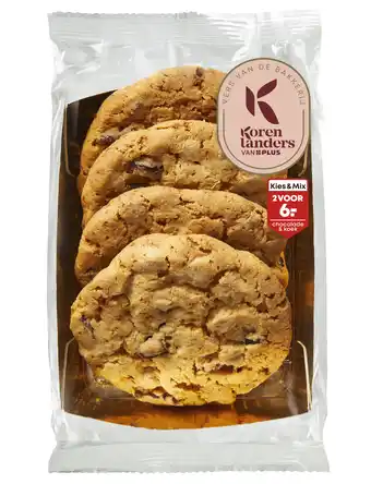 PLUS PLUS Korenlanders Witte chocolade cranberry cookies aanbieding