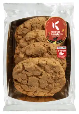 PLUS PLUS Korenlanders Kruidnoot witte choco cookies aanbieding