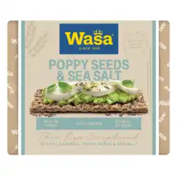 PLUS Wasa Crunchy Twist Poppy Seeds & Sea Salt aanbieding