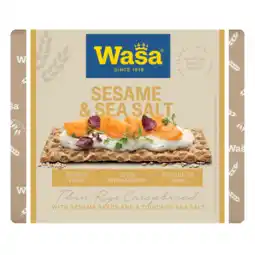 PLUS Wasa Knackebrod crunchy twist sesam & sea aanbieding