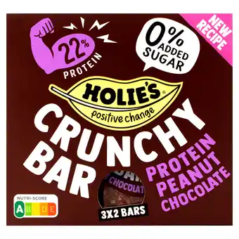 PLUS Holie's Crunchy Bar Protein Peanut Chocolate aanbieding