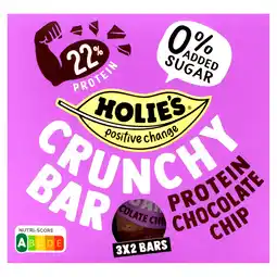 PLUS Holie's Crunchy Bar Protein Chocolate Chip aanbieding