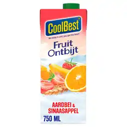 PLUS Coolbest Fruitontbijt sinaasappel/aardbei aanbieding