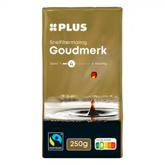 PLUS PLUS Goudmerk Filterkoffie Fairtrade aanbieding