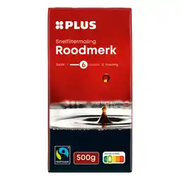 PLUS PLUS Roodmerk Filterkoffie Fairtrade aanbieding