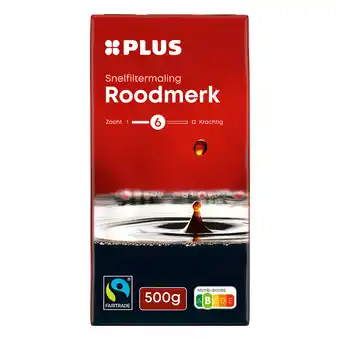 PLUS PLUS Roodmerk Filterkoffie Fairtrade aanbieding