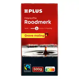 PLUS PLUS Rood Grove Filterkoffie Fairtrade aanbieding
