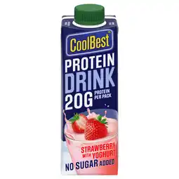 PLUS Coolbest Proteindrink Strawberry aanbieding
