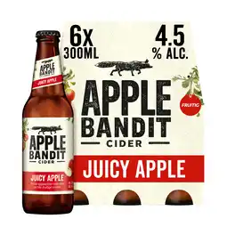 PLUS Apple Bandit Juicy Apple cider fles aanbieding