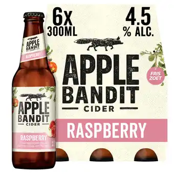 PLUS Apple Bandit Raspberry cider fles aanbieding