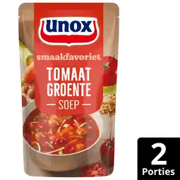 PLUS Unox Soep In Zak Tomaat groentesoep aanbieding