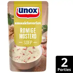 PLUS Unox Soep In Zak Mosterdsoep aanbieding