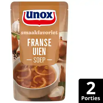 PLUS Unox Soep In Zak Franse Uiensoep aanbieding