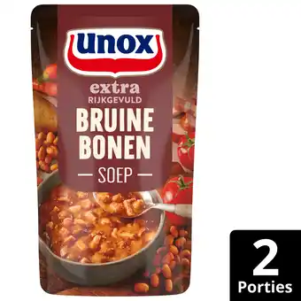 PLUS Unox Soep in zak extra gevuld bruine bonen aanbieding