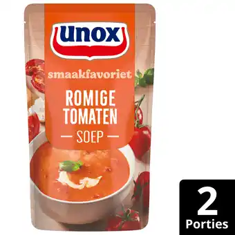 PLUS Unox Soep in zak Tomaat Creme Masc aanbieding