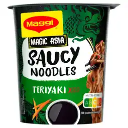 PLUS Maggi Saucy noodles teriyaki aanbieding
