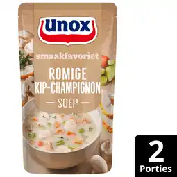 PLUS Unox Soep In Zak Kip Champignonsoep aanbieding
