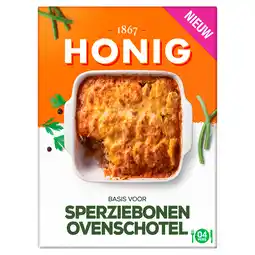 PLUS Honig Basis voor sperziebonen ovenschotel aanbieding