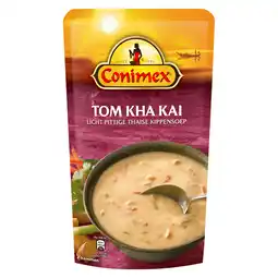 PLUS Conimex Soep in zak tom kha kai aanbieding