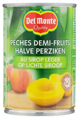 PLUS Del monte Halve Perziken op siroop aanbieding