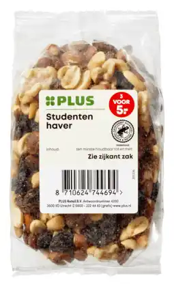 PLUS PLUS Studentenhaver ongezouten aanbieding
