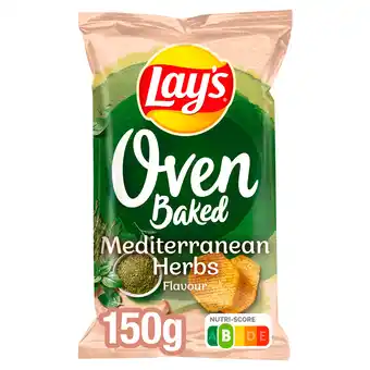 PLUS Lays Oven Baked Mediterranean herbs aanbieding