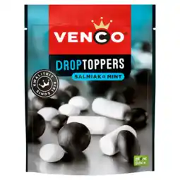 PLUS Venco Droptoppers salmiak & mint aanbieding