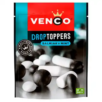 PLUS Venco Droptoppers salmiak & mint aanbieding