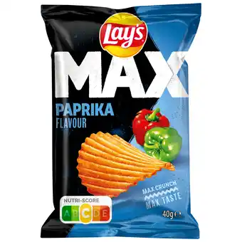 PLUS Lays Max Ribbel Chips Paprika aanbieding