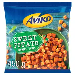 PLUS Aviko Zoete Aardappel Blokjes aanbieding