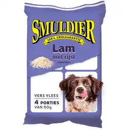 PLUS Smuldier Lam met Rijst 4x60 gram aanbieding