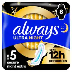 PLUS Always Maandverband ultra secure night extra aanbieding