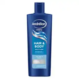 PLUS Andrelon for men Shampoo Hair&Body aanbieding
