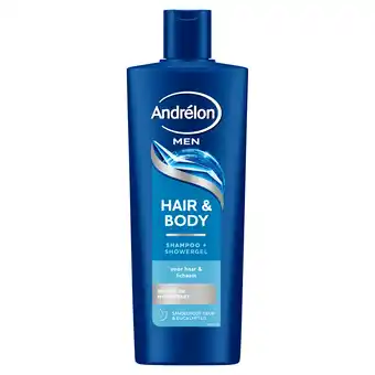 PLUS Andrelon for men Shampoo Hair&Body aanbieding