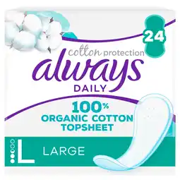 PLUS Always Cotton protect inlegkruisjes large aanbieding