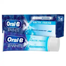 PLUS Oral-B 3D White Arctic Fresh 75ML aanbieding