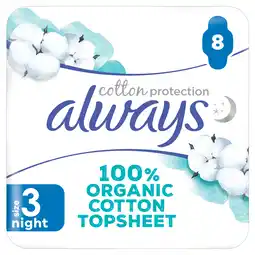 PLUS Always Cotton protection night maandverband aanbieding