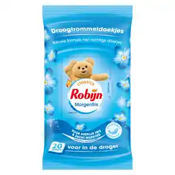PLUS Robijn Droogtrommeldoekjes Morgenfris aanbieding