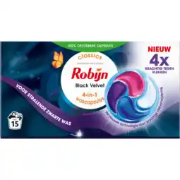 PLUS Robijn 3-in-1 classics capsules black velvet aanbieding