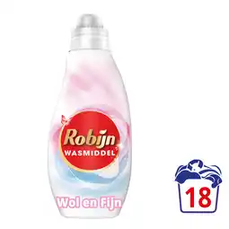 PLUS Robijn Vloeibaar wasmiddel wol & fijn 18 sc aanbieding