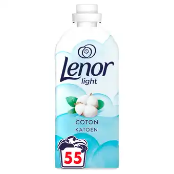 PLUS Lenor Light Wasverzachter katoen fris 55sc aanbieding
