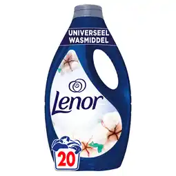 PLUS Lenor Katoen fris vloeibaar wasmiddel 20sc aanbieding