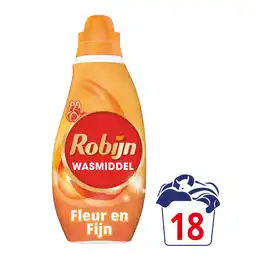 PLUS Robijn Wasmiddel fleur & fijn 18sc aanbieding