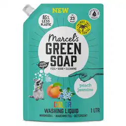 PLUS Marcel's Green Soap Wasmiddel nv Kleur Perzik 23sc aanbieding