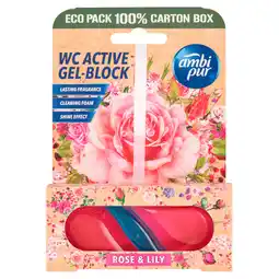 PLUS Ambipur Toiletblok Tri-Gel rose and lily aanbieding