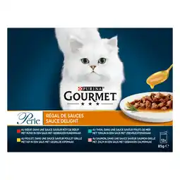 PLUS Gourmet Perle Sauce Delight kattenvoer in saus aanbieding