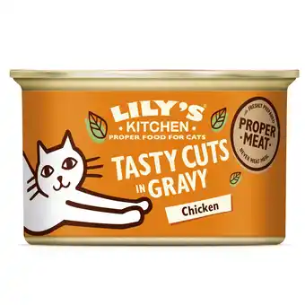 PLUS Lily's Kitchen Cat Tasty Cuts Chicken gravy blik aanbieding