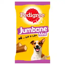 PLUS Pedigree Jumbone Mini Kip & Lam Hondensnack aanbieding