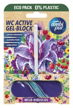 PLUS Ambipur Toiletblok Tri-gel Wild Hibiscus aanbieding